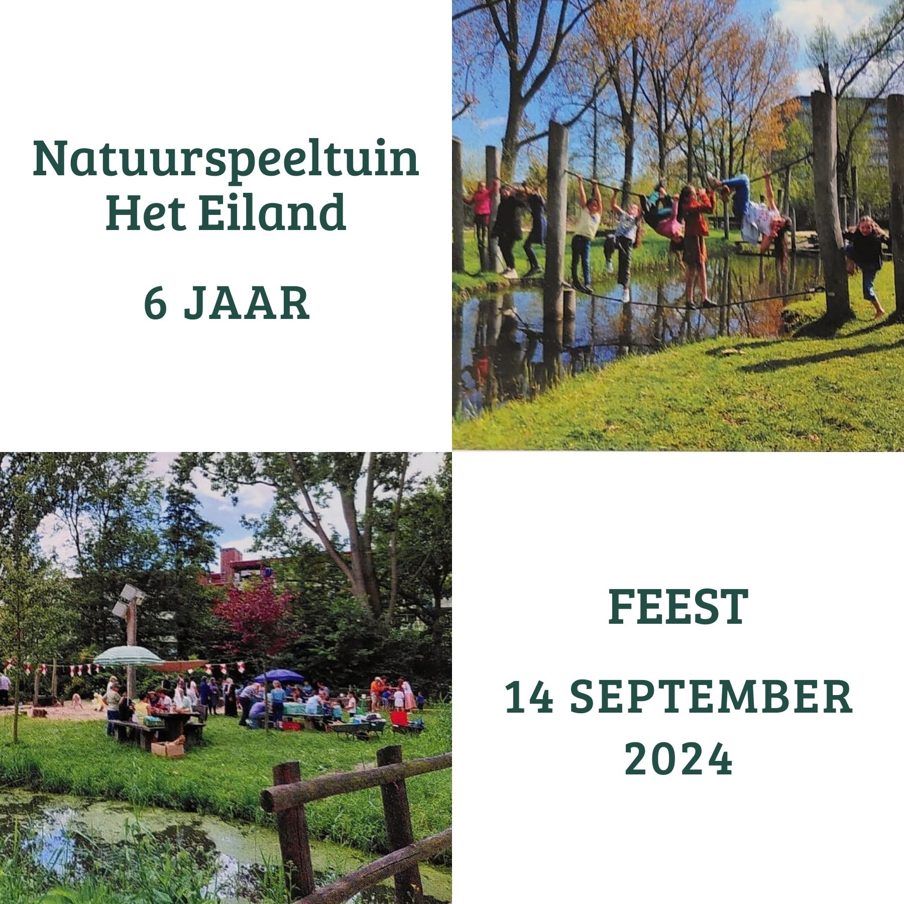 14 september feest in natuurspeeltuin Het Eiland